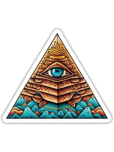 pyramid - Sticker - white matte - Front