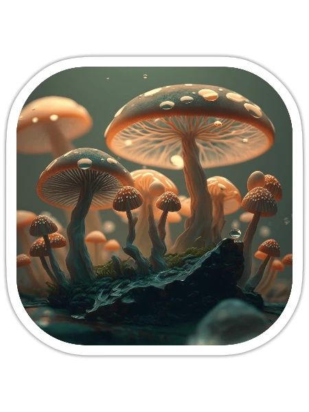 Magic Mushroom - Sticker - white matte - Front