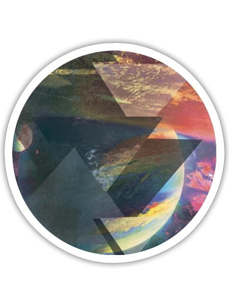 The world of pyramids - Sticker - white matte - Front