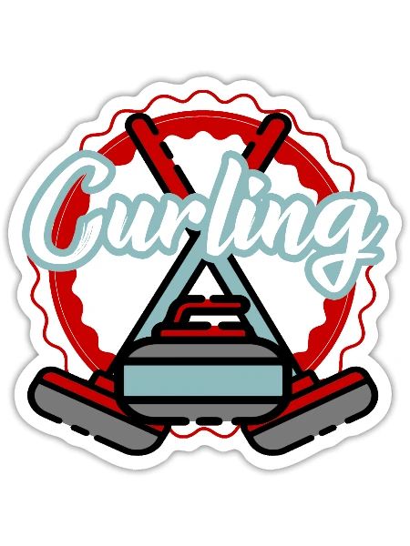 Curling Sport - Sticker - white matte - Front
