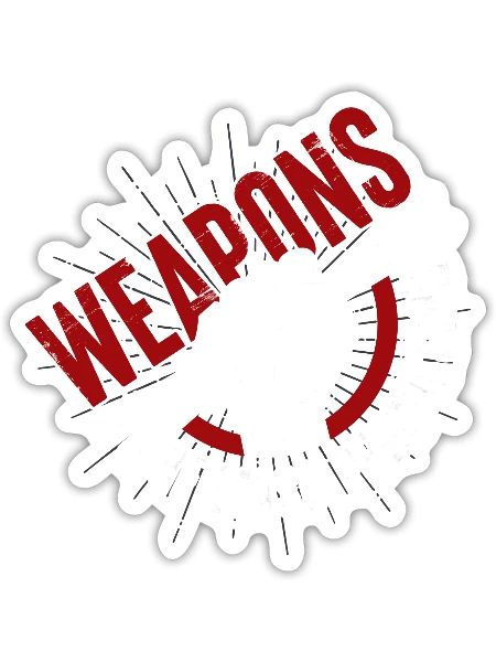 Drums Weapons Drumsticks - Sticker - white matte - Front