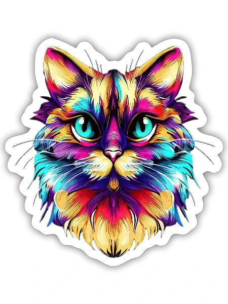 The KITTY - Sticker - white matte - Front