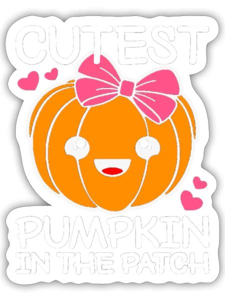 cutest pumpkin - Sticker - white matte - Front