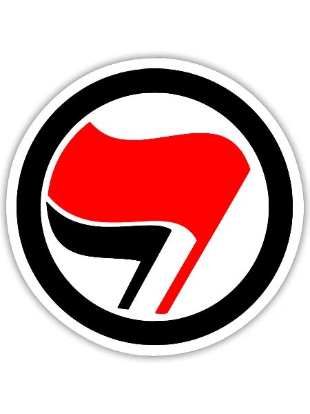 Antifascist Action Antifa Leftist Socialist - Sticker - white matte - Front