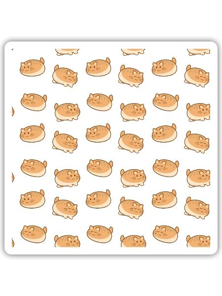 Cute Cat Loaf 80s - Sticker - white matte - Front