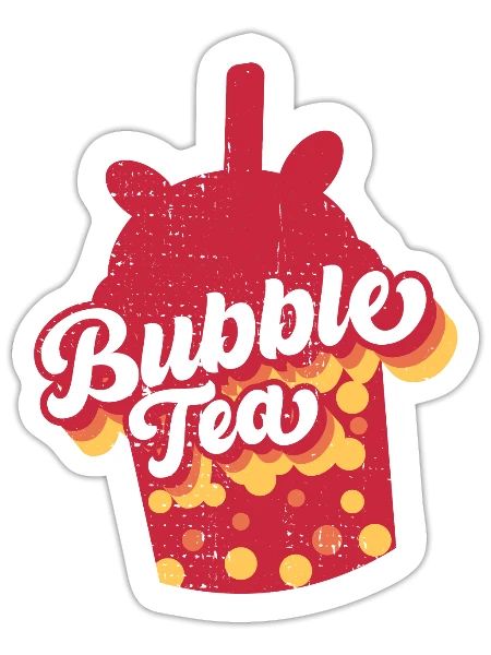 bubble tea - Sticker - white matte - Front