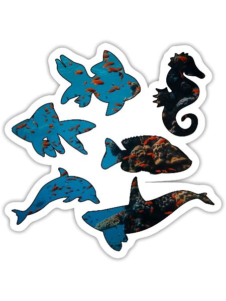 Wildlife into Ocean - Sticker - white matte - Front