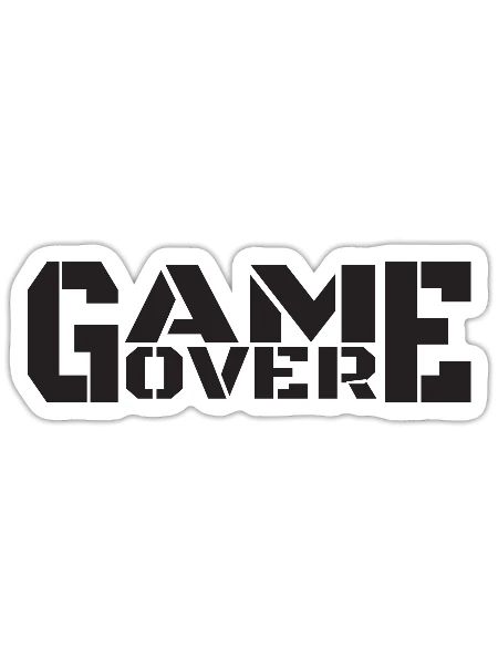 Game over - Sticker - white matte - Front