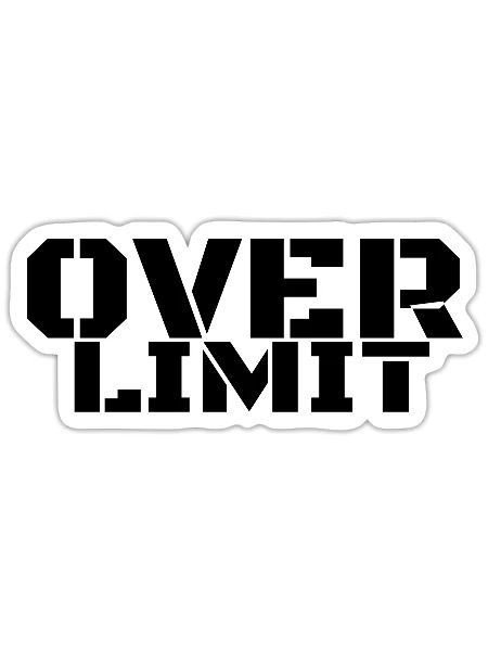 OVER LIMIT - Sticker - white matte - Front