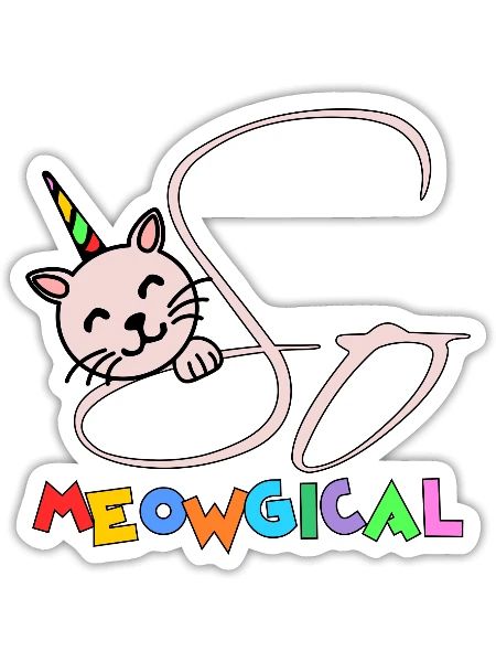 It s So Meowgical - Sticker - white matte - Front