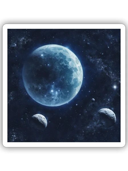 moonShirt - Sticker - white matte - Front