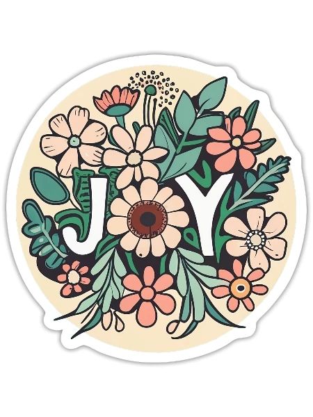Joy - Sticker - white matte - Front