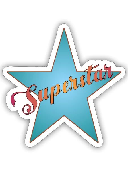 Superstar - Sticker - white matte - Front