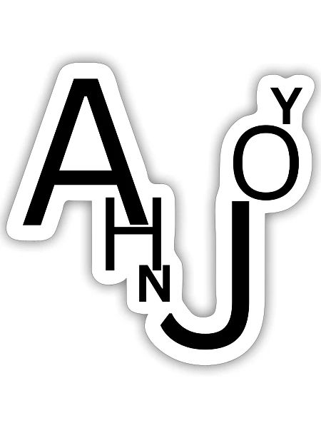 AHN JOY - Sticker - white matte - Front