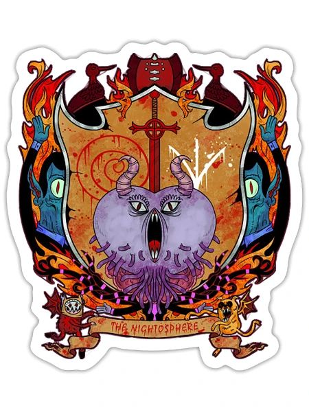 Crest of Night - Sticker - white matte - Front