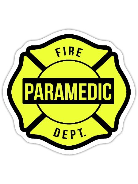 Paramedic Fire Department - Sticker - white matte - Front