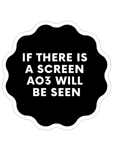 If there is a screen Ao3 will be seen - Sticker - white matte - Front