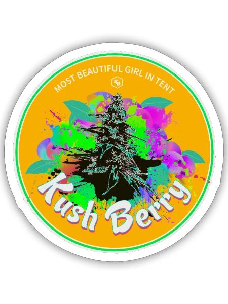 Cannabis Bud Colorful Splash - Sticker - white matte - Front