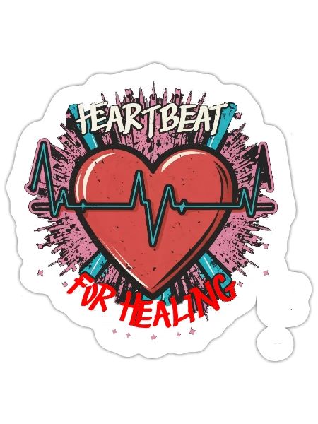 Heartbeat for Healing - Sticker - white matte - Front