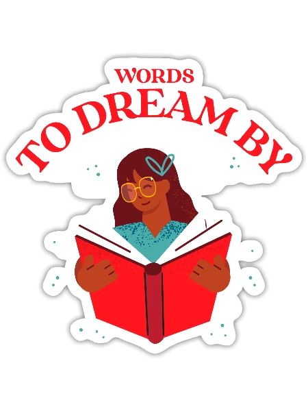 WORDS TO DREAM BY - Sticker - white matte - Front