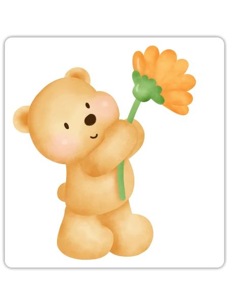 Toddler - Sticker - white matte - Front