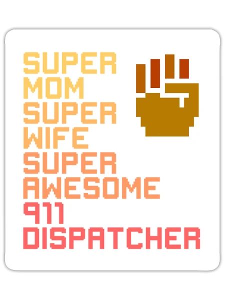 911 Dispatcher Mom - Sticker - white matte - Front