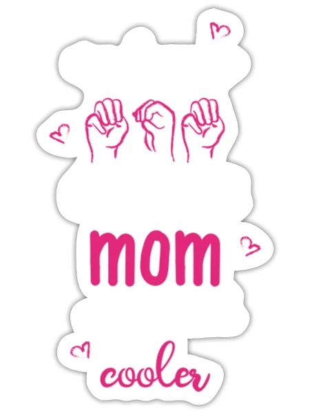 Sign Language Mom - Sticker - white matte - Front
