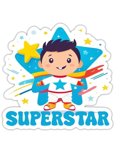 Superstar - Sticker - white matte - Front