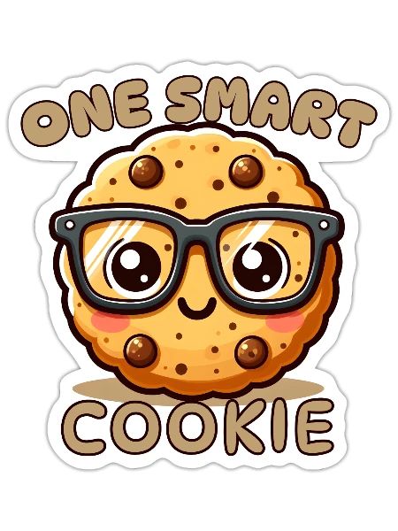 one smart cookie - Sticker - white matte - Front
