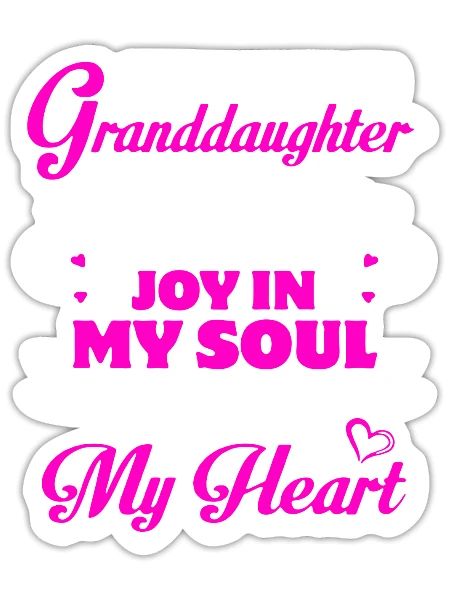 Granddaughter Joy - Sticker - white matte - Front