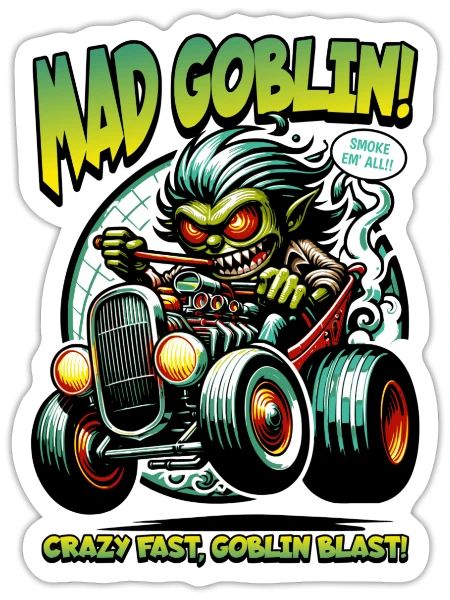 Mad Goblin! - Sticker - white matte - Front
