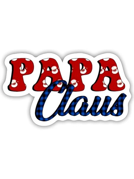 Papa Claus - Sticker - white matte - Front