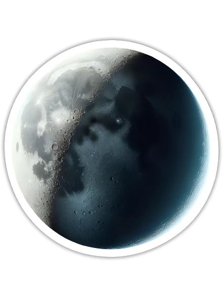 Waxing Crescent Moon - Sticker - white matte - Front