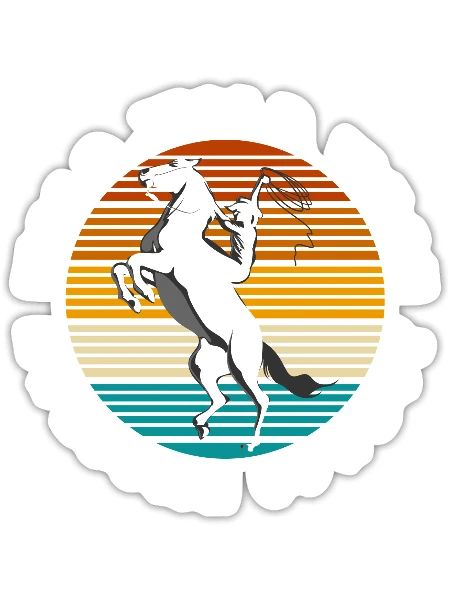 Cowboy Sheriff Rider Revolver - Sticker - white matte - Front