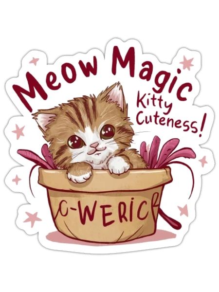 kitty - Sticker - white matte - Front