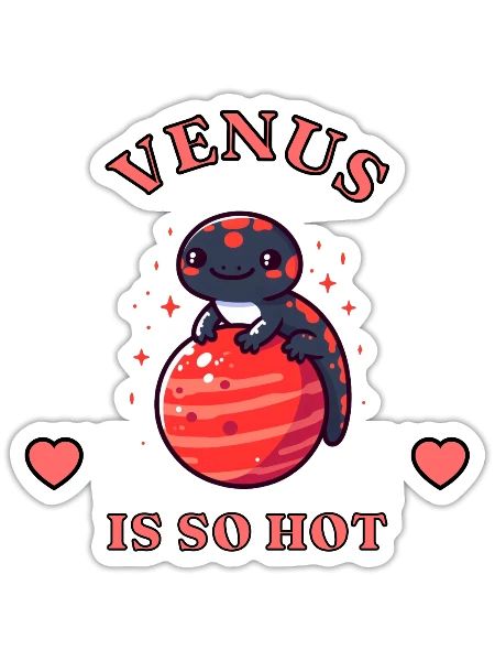Venus Planet Salamander - Sticker - white matte - Front