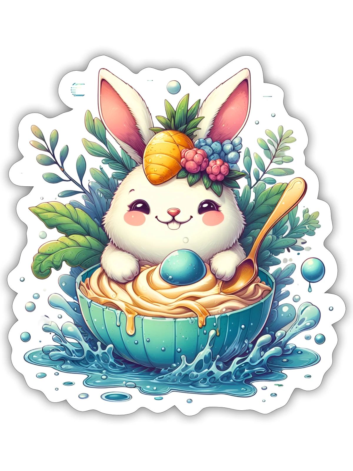 Summer, baniy - Sticker - white matte - Front