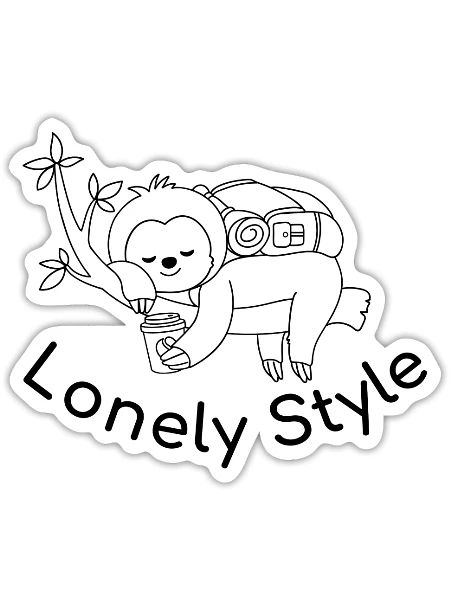 slot lonely style - Sticker - white matte - Front