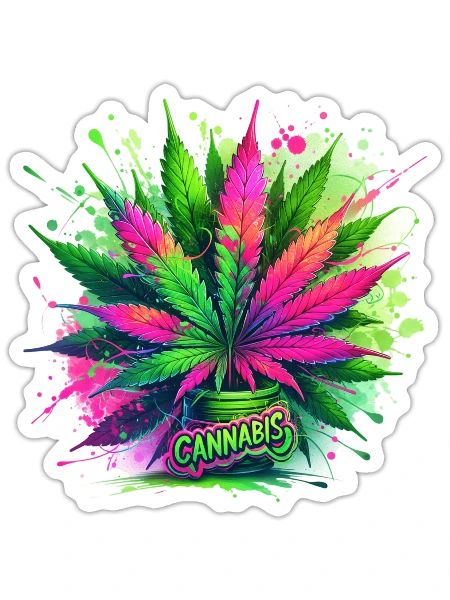 Cannabis - Sticker - white matte - Front