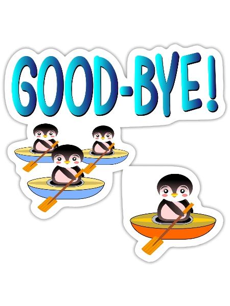 GOOD BYE FAREWELL - Sticker - white matte - Front