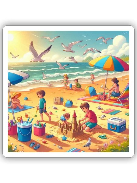 Brilliant summer - Sticker - white matte - Front