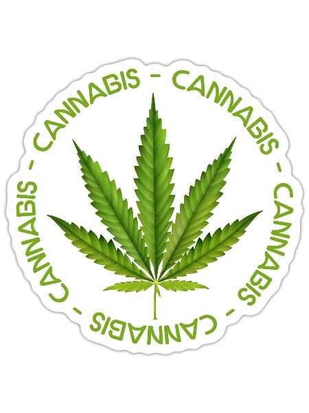 Cannabis - Sticker - white matte - Front
