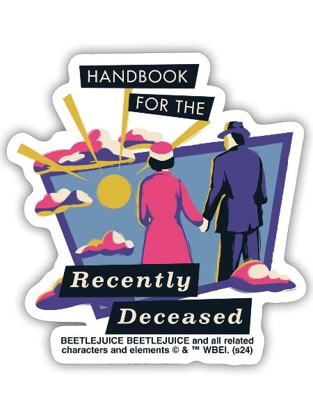 Beetlejuice 2 Handbook For The Recently Deceased - Sticker - white matte - Front