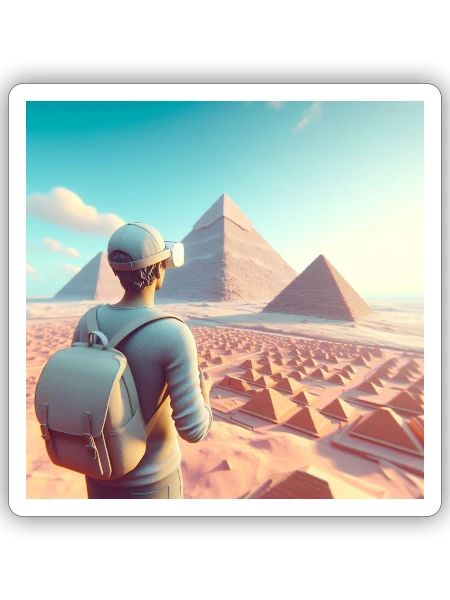 Pyramids - Sticker - white matte - Front