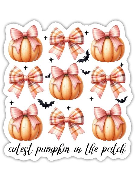 Cutest Pumpkin - Sticker - white matte - Front