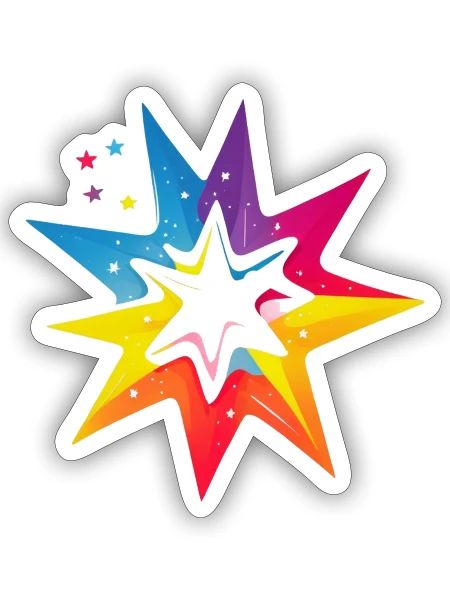 SUPERSTAR - Sticker - white matte - Front