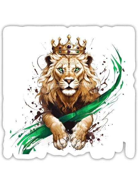 Brave Lion - Sticker - white matte - Front