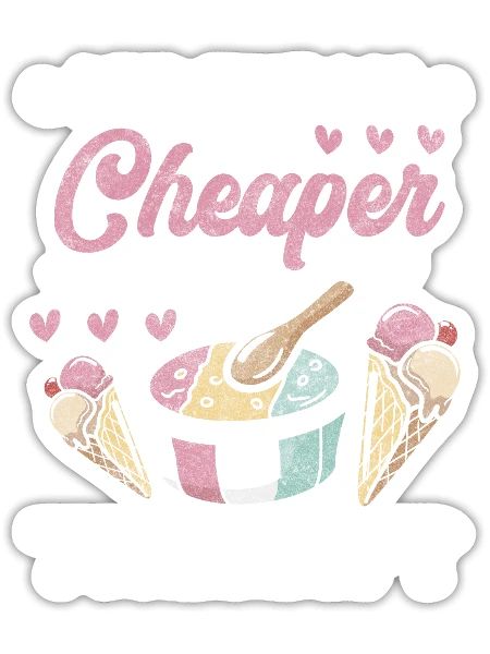 Ice Cream Ice Cream Scoop - Sticker - white matte - Front