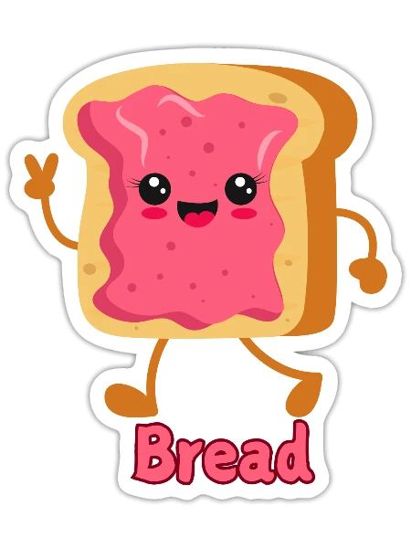 Bread Lover - Sticker - white matte - Front