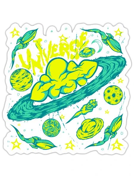 Universe Artwork - Sticker - white matte - Front